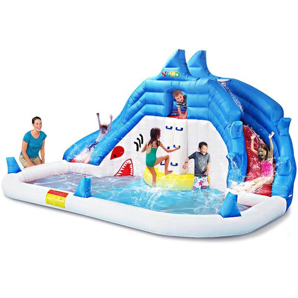 MK Bounce house-shark inflatable water slide splash park